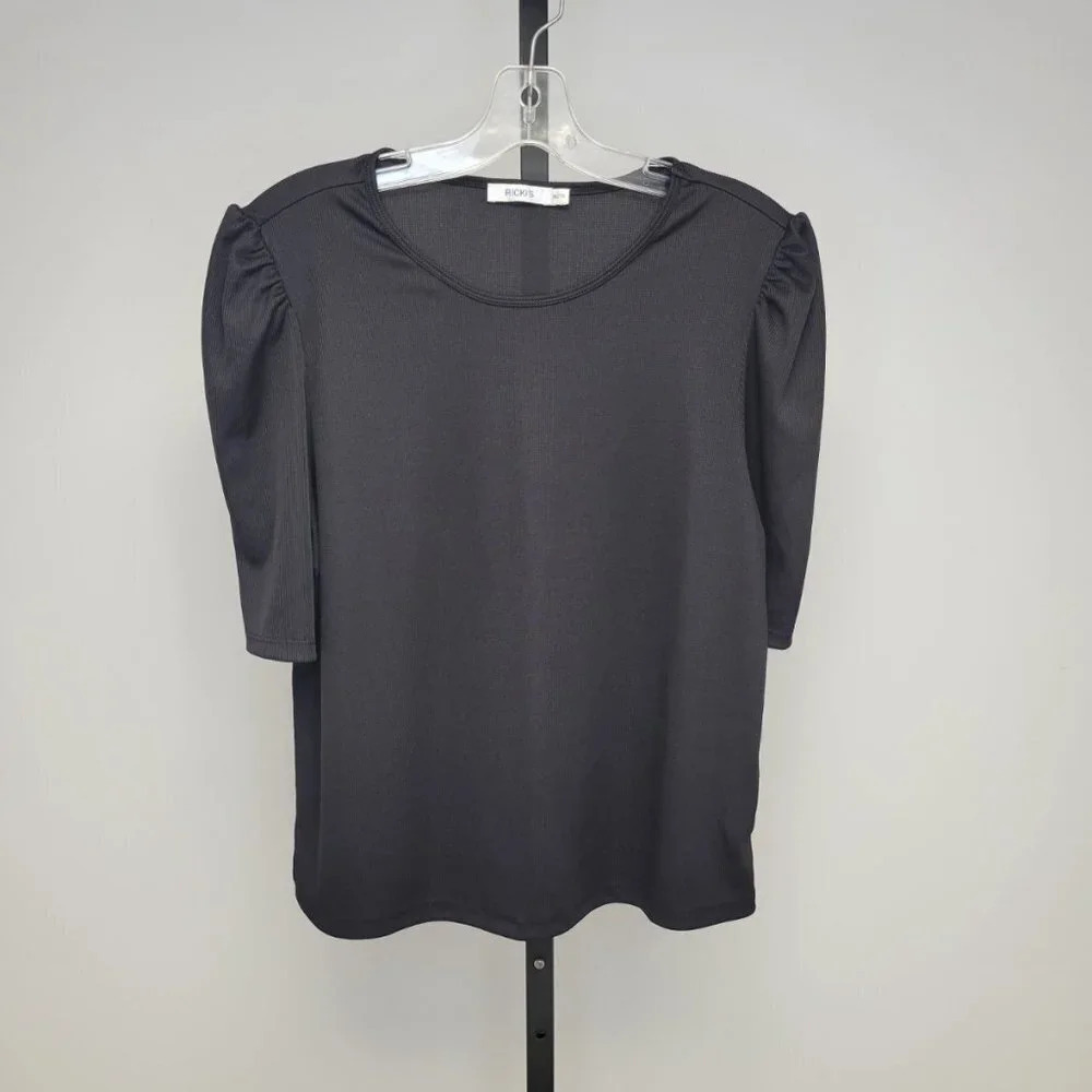 RICKI'S Ribbed Puff Sleeve  Top